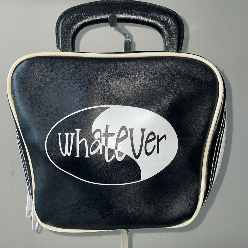 Vintage Y2K “clueless” whatever vegan leather bowling ball style bag